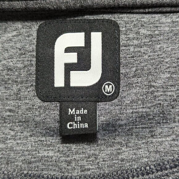 FootJoy Half Zip Men's Pullover with Zipper Color Heather Gray Size M - Picture 6 of 8